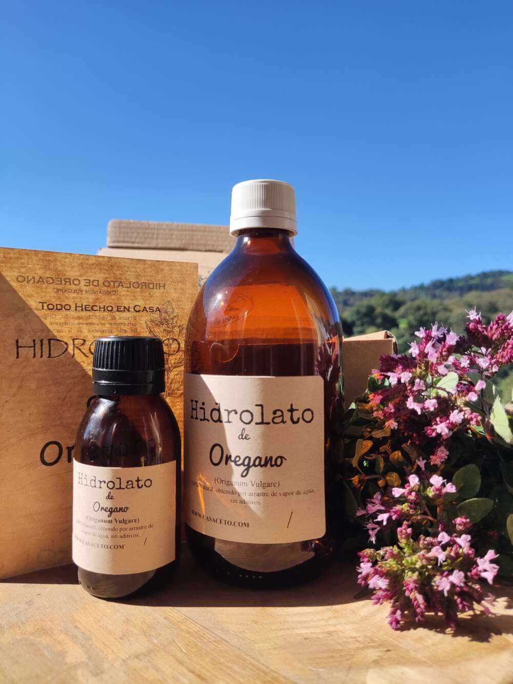 hidrolato de oregano 100ml hidrolato de oregano 500ml agua floral de oregano 100ml agua floral oregano 500ml